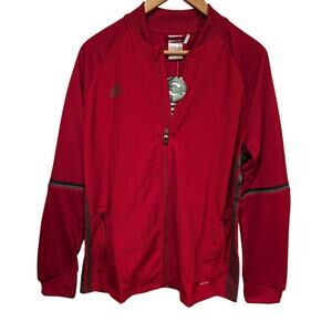 Adidas Women's Condivo 16 Triangle Full Zip‎ Track Jacket Red NEW